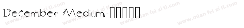 December Medium字体转换
